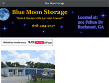 Tablet Screenshot of bluemoonstoragega.com